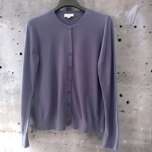 Loft cardigan- blueberry- size large